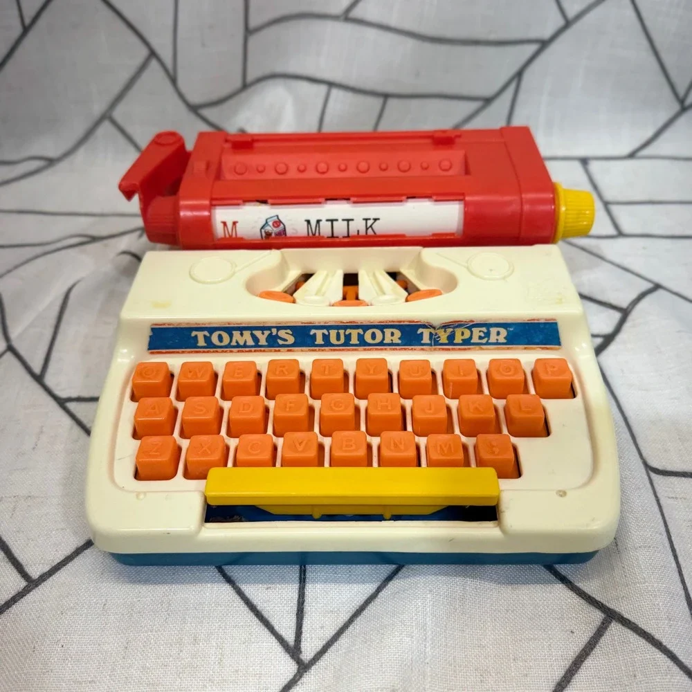 Tomy Tutor Typer Multi-Color Vintage 1977 Educational Preschool Toy Typewriter